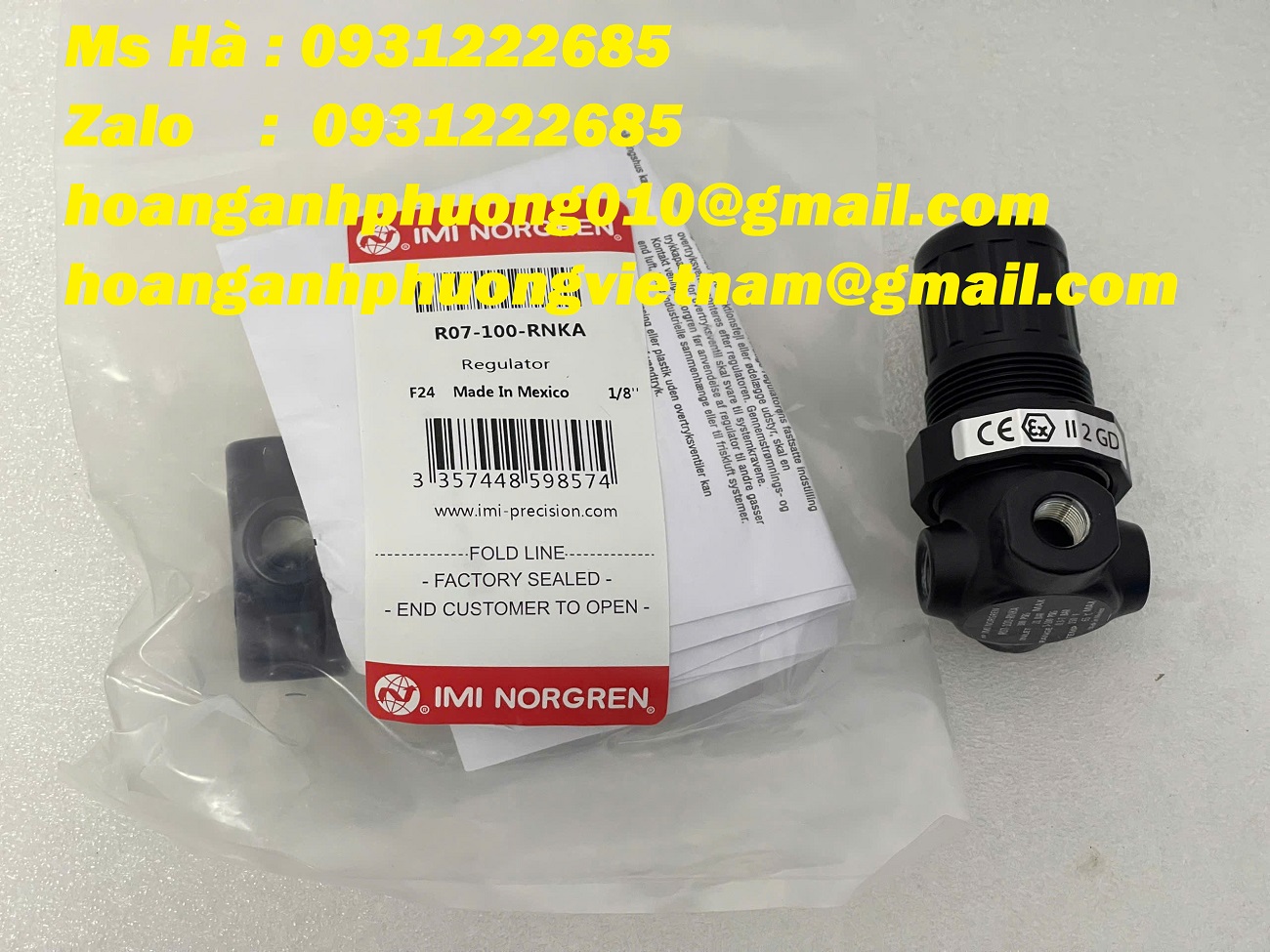 Cảm biến áp suất hãng Norgren R07-100-RNKA ưu đãi giá hiện nay